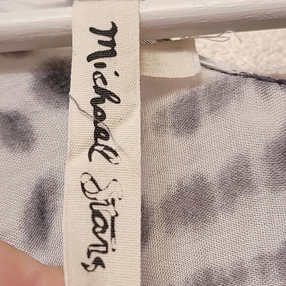 Michael Stars Wrap Scarf Tie Dye Cover Up Black White Summer Beach Swim Pool Day - Picture 7 of 12